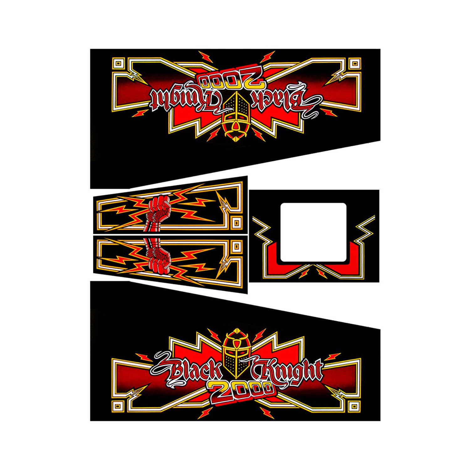 Black Kinght 2000 cabinet decals