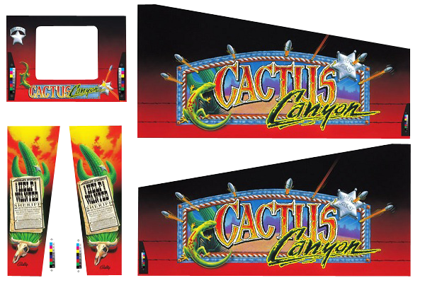 CACTUS CANYON CABINET DECALS
