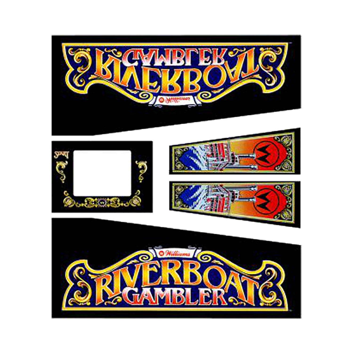 River Boat Gambler cabinet decals