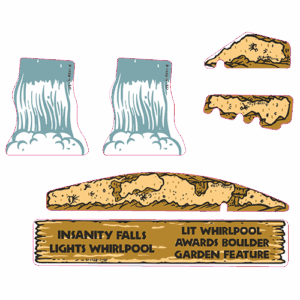 White water mountain decal set