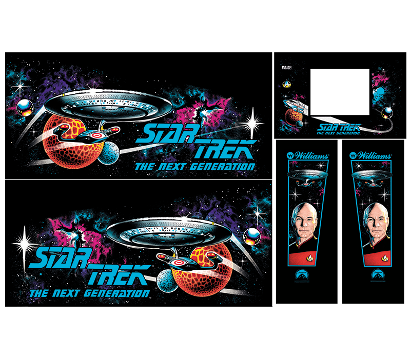 Star Trek Generation the Next Generation cabinet decals