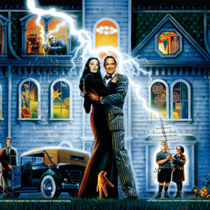 The Addams Family acrylic backglass